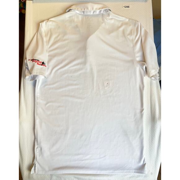 Adidas Puremotion Coolmax Men Polo Shirt Size M White Short Sleeve Golf Shirt - Picture 6 of 9